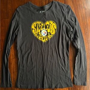 Women’s Steelers Football Black Long Sleeve Shirt